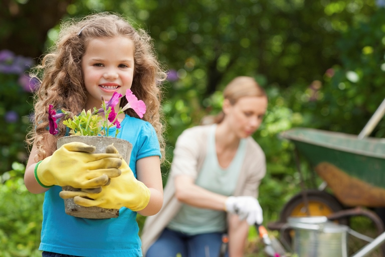 GIRL GARDENING