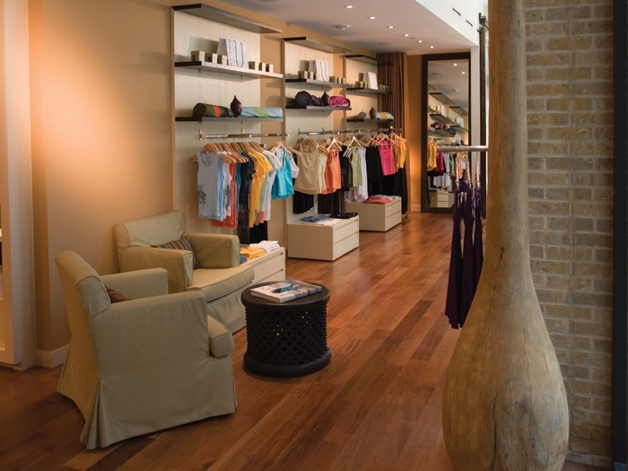 You can purchase apparel and other fitness goods in the spa.